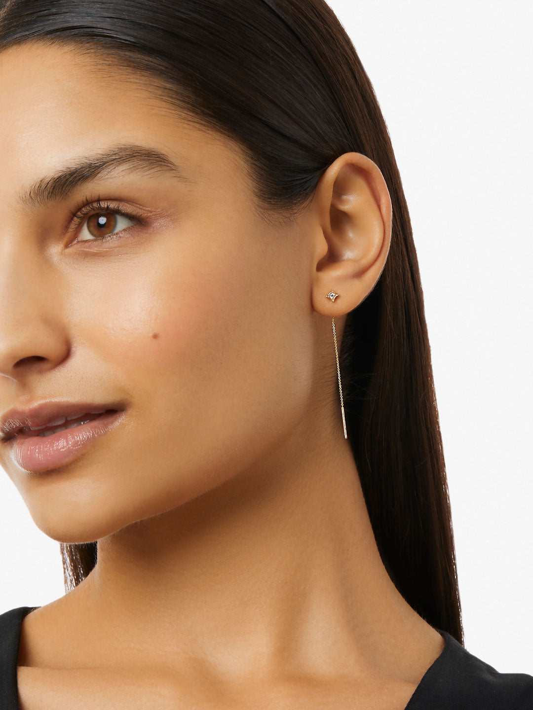 Ana Luisa Jewelry Earrings Drop Gold Threader Earrings Arden Silver