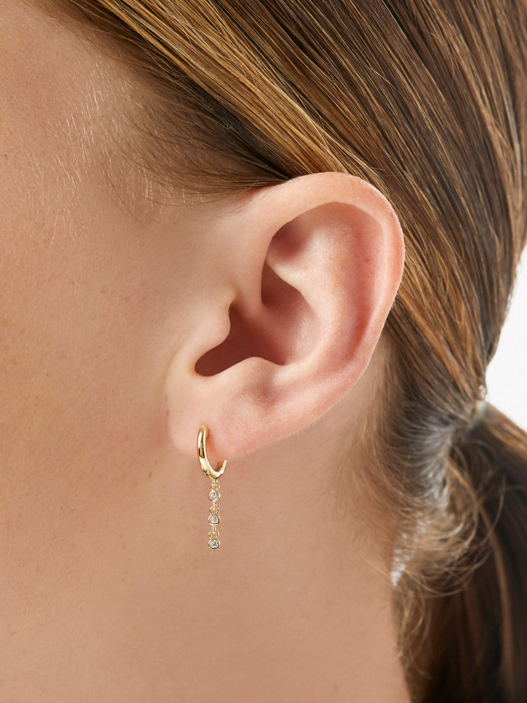 Ana Luisa Jewelry Earrings Huggie Charm Earrings Millie Silver