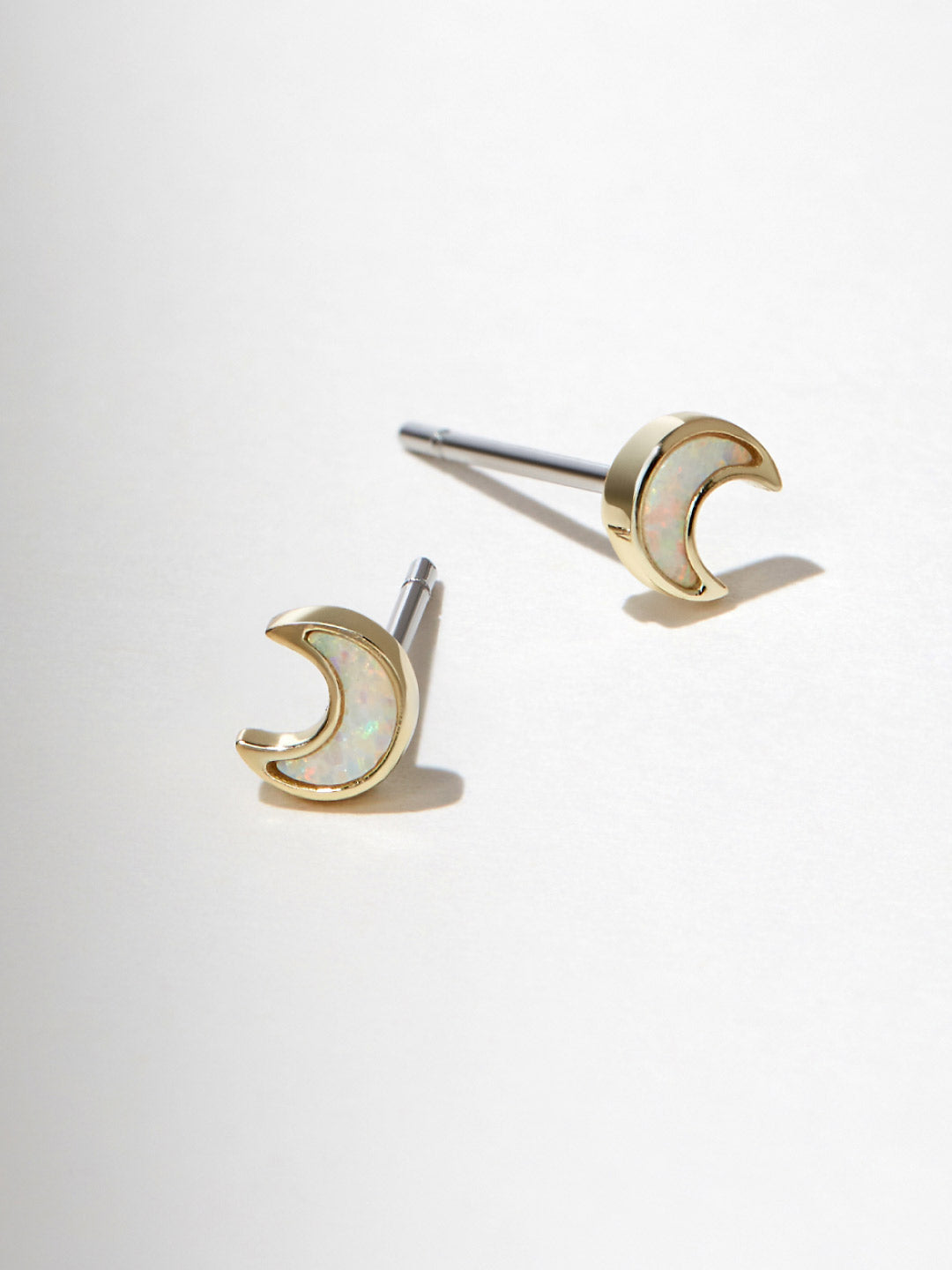 Ana Luisa Jewelry Earring Stud Opal Stud Earrings Crescent Opal Silver