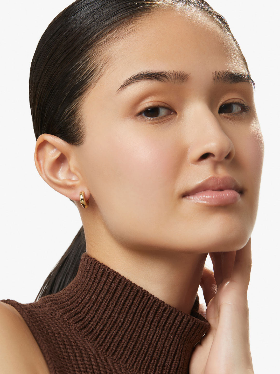 Ana Luisa Jewelry Earrings Hoop Earring Bold Huggie Hoops Giulia Gold