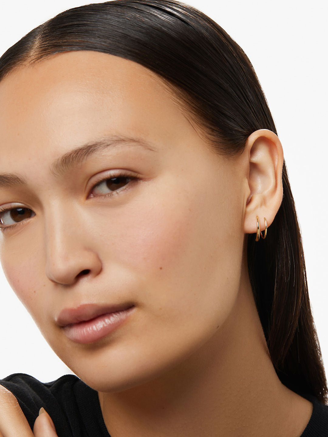 Ana Luisa Jewelry Earrings Huggie Double Hoop Earrings Harley Silver