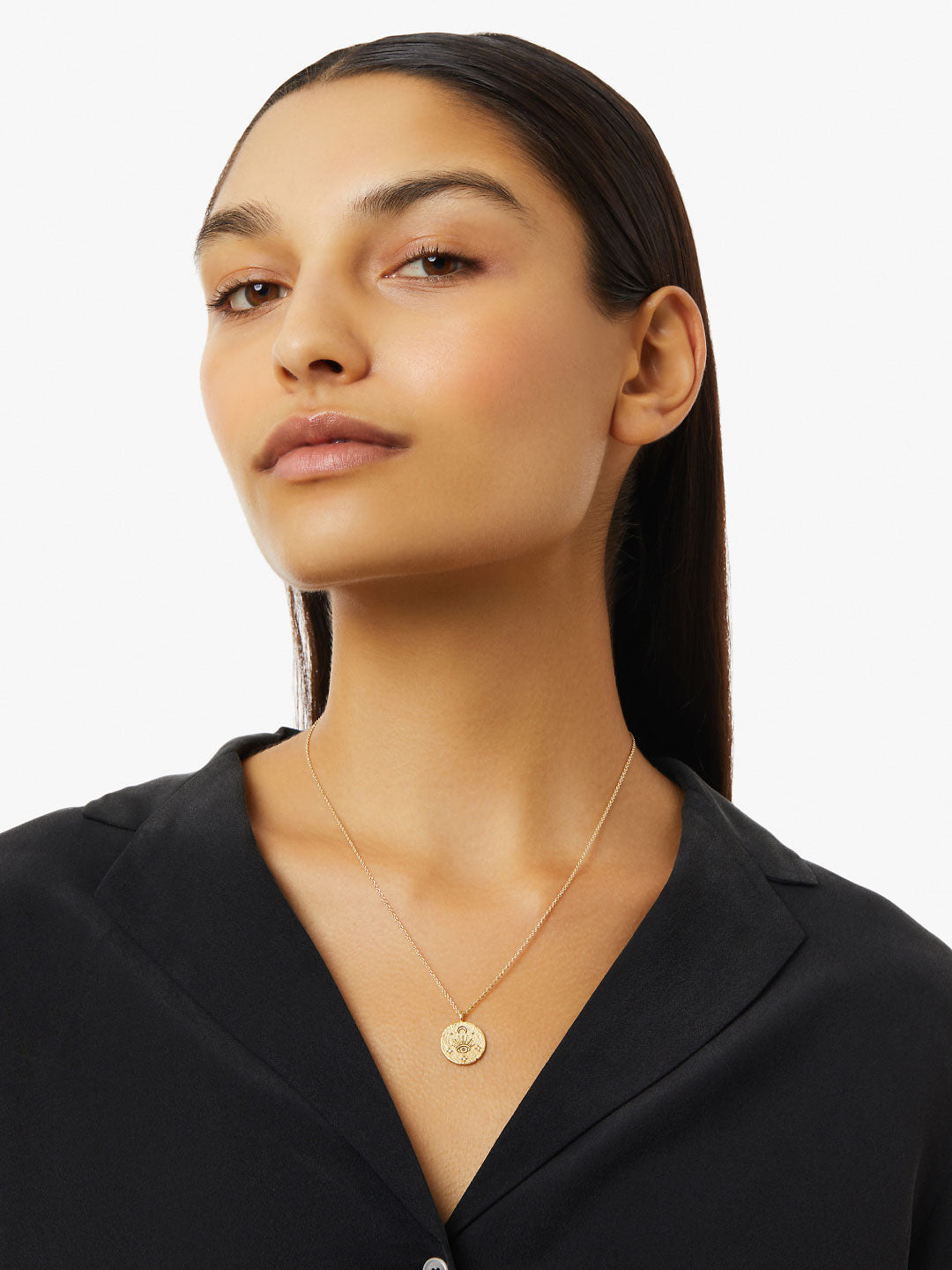 Ana Luisa Jewelry Necklaces Pendants Gold Coin Necklace Spirit Pendant Gold