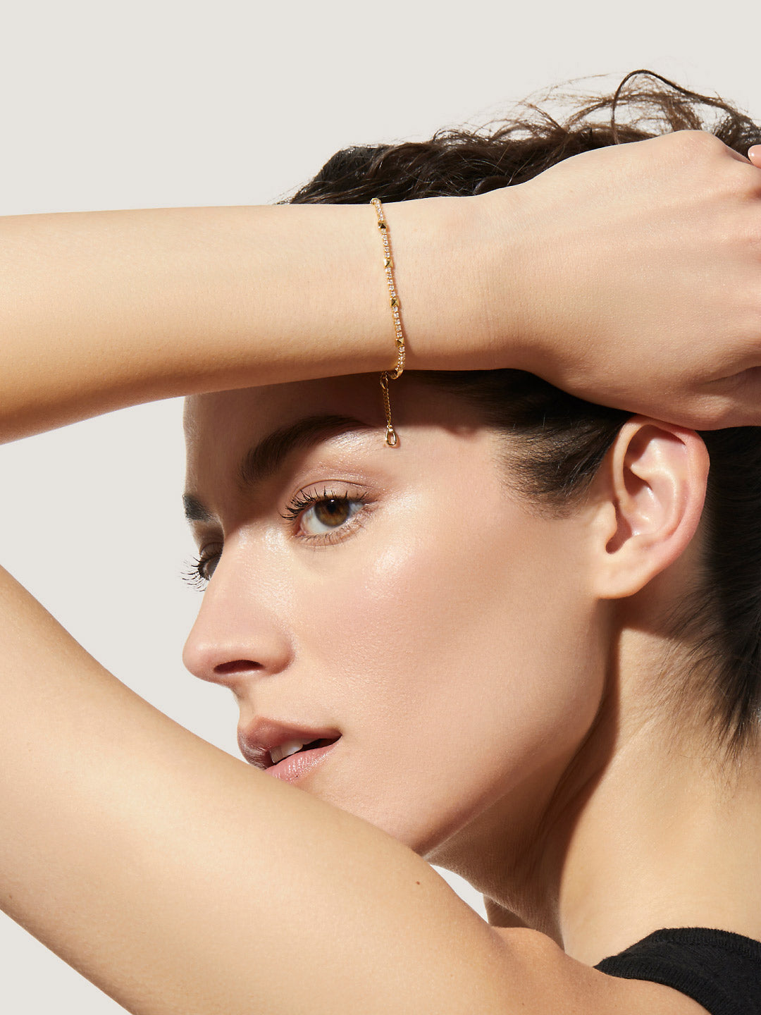 Ana Luisa Jewelry Bracelets Medium Chains Gold Tennis Bracelet Zuri Gold