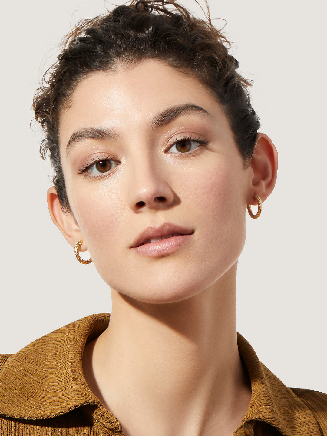 Ana Luisa Jewelry Earrings Medium Hoops Medium Gold Hoop Earrings Zion Gold