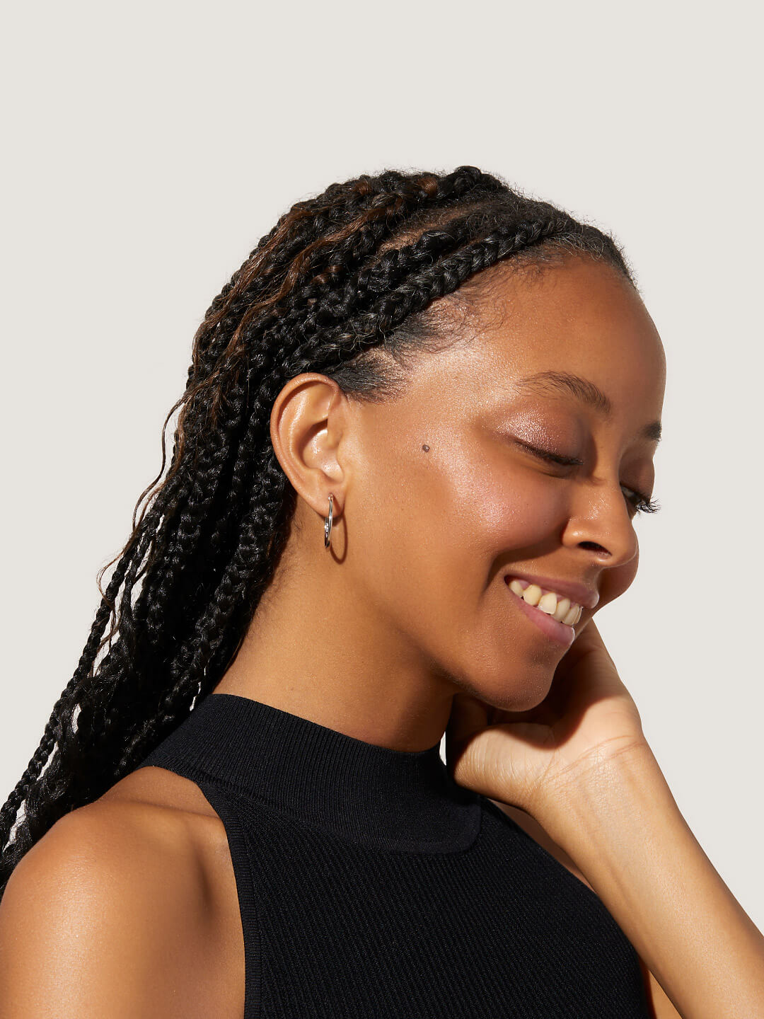 Ana Luisa Jewelry Earrings Medium Hoops Medium Slim Endless Hoops Lo Medium Silver Silver