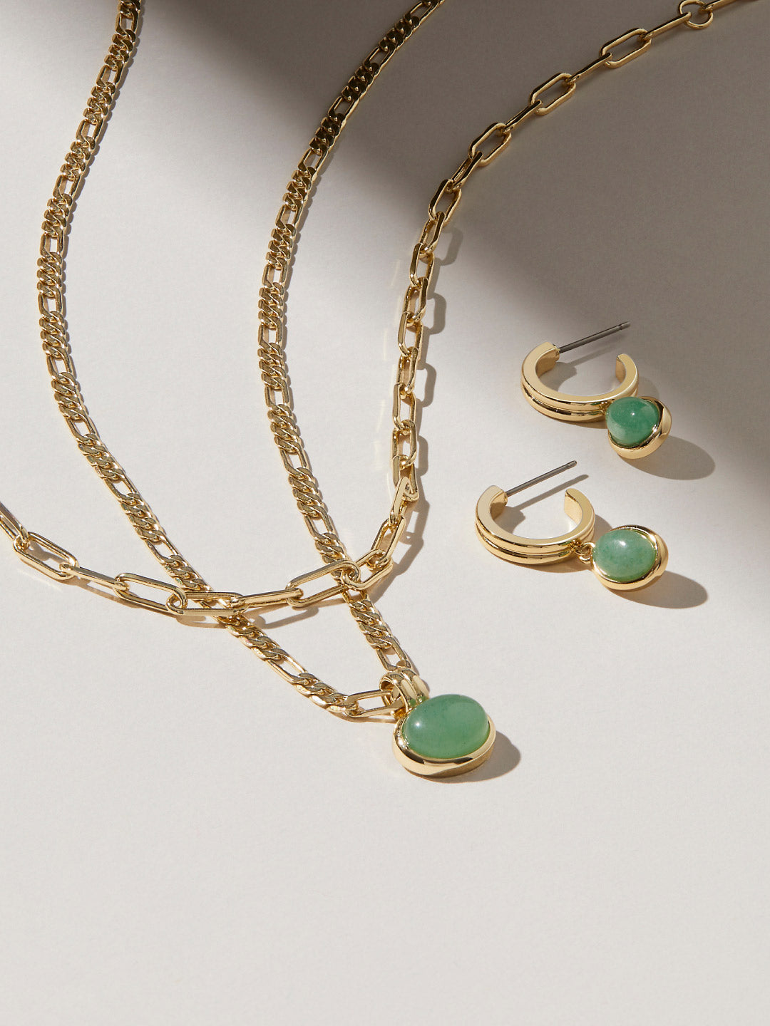 Ana Luisa Jewelry Earrings Necklace Stone Statement Bundle Gold