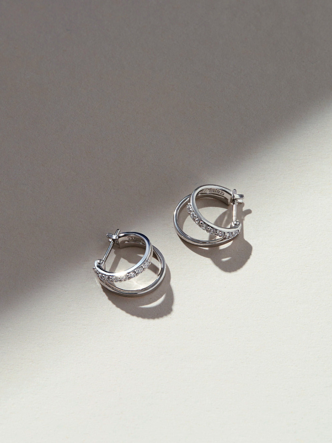 Ana Luisa Jewelry Earrings Small Hoops Double Hoop Earrings Toda Silver Silver