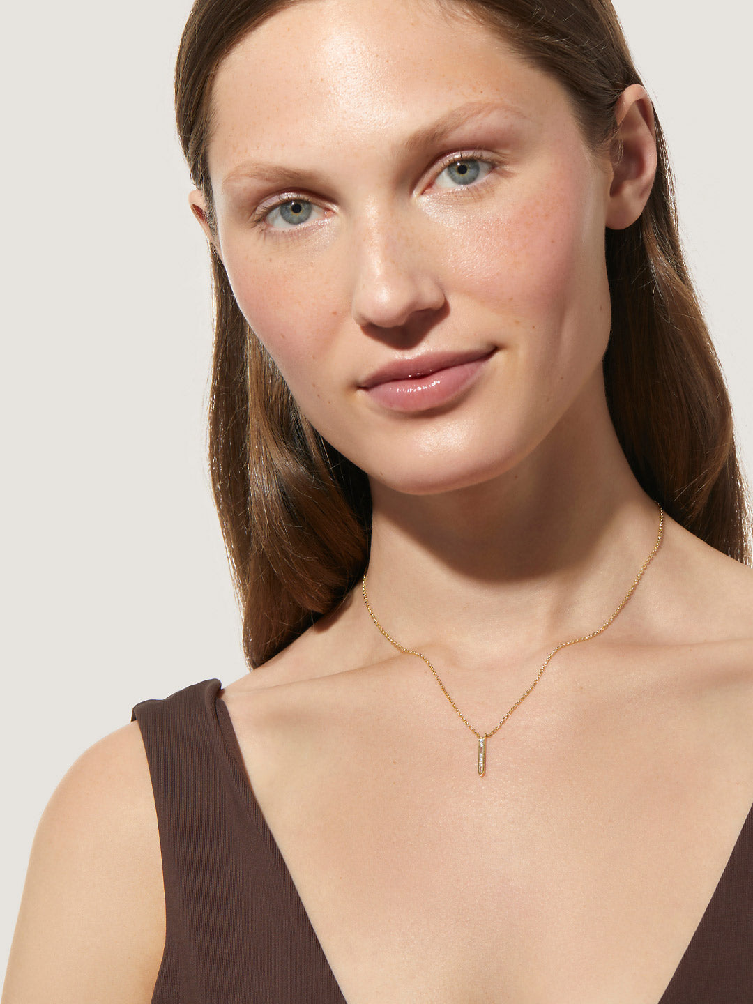 Ana Luisa Jewelry Necklaces Pendants Stone Pendant Necklace Rowan Gold