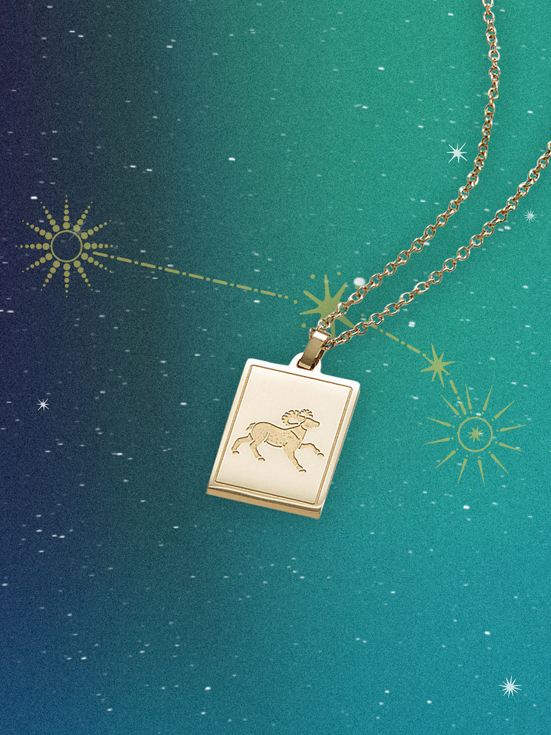 Ana Luisa Jewelry Necklaces Pendants Zodiac Necklace Aries Stainless Steel