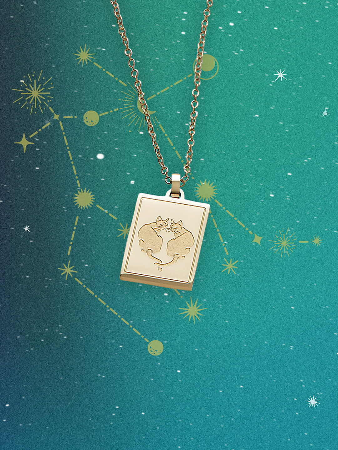 Ana Luisa Jewelry Necklaces Pendants Zodiac Necklace Gemini Stainless Steel