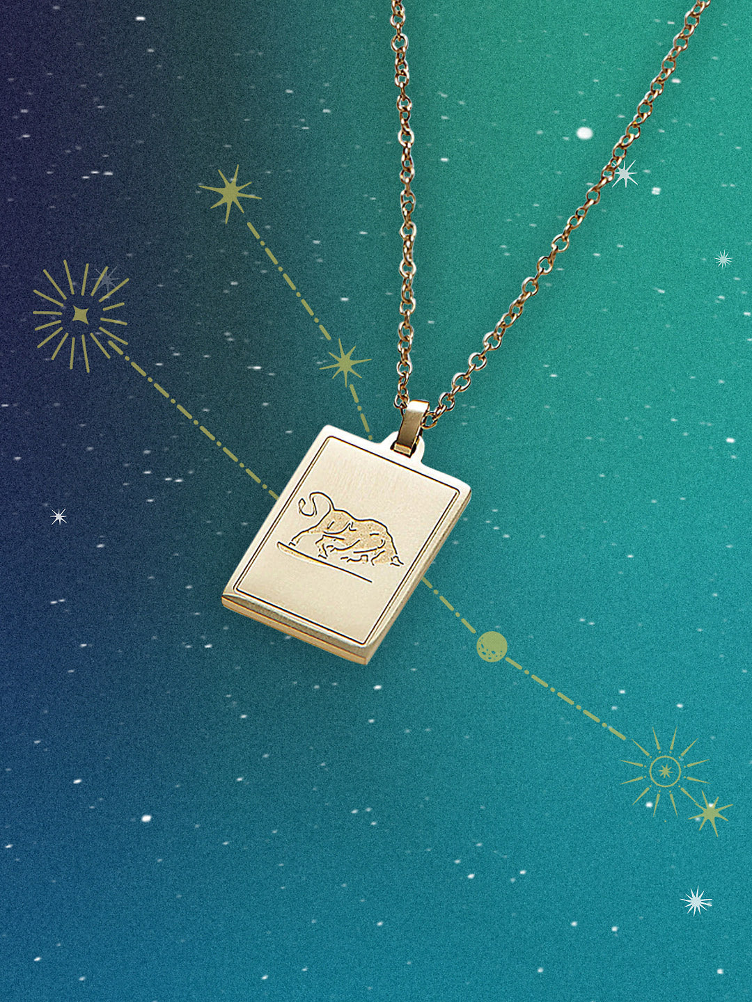 Ana Luisa Jewelry Necklaces Pendants Zodiac Necklace Taurus Stainless Steel