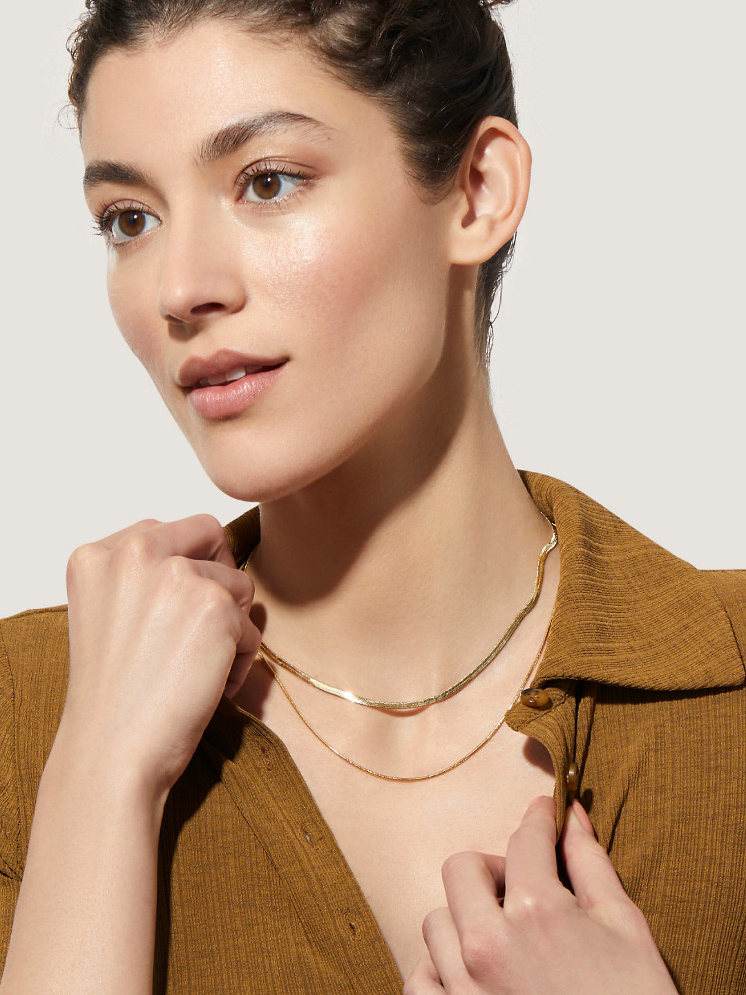 Ana Luisa Jewelry Necklaces Sets Layered Chain Necklace Alexandria Gold