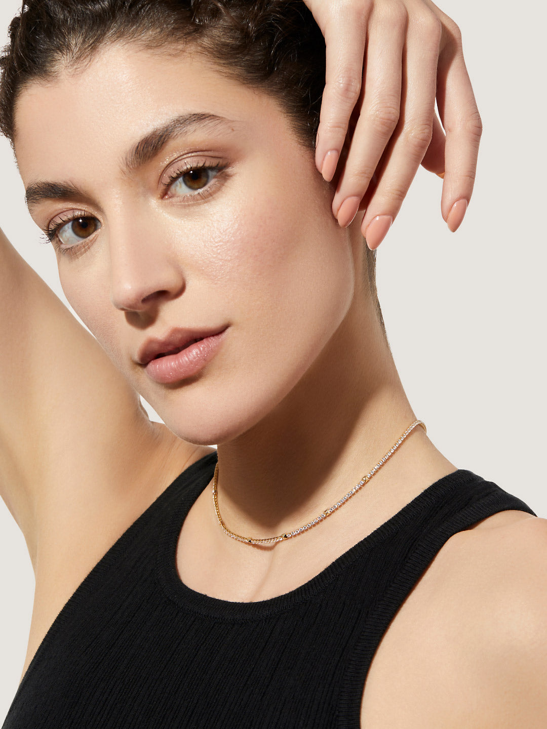 Ana Luisa Jewelry Necklaces Statement Tennis Necklace Rue Gold