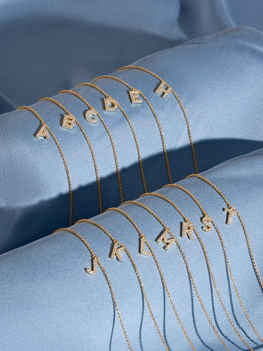 Ana Luisa Jewelry Bracelets Chains Initial Charm Bracelet Letter Bracelet Silver