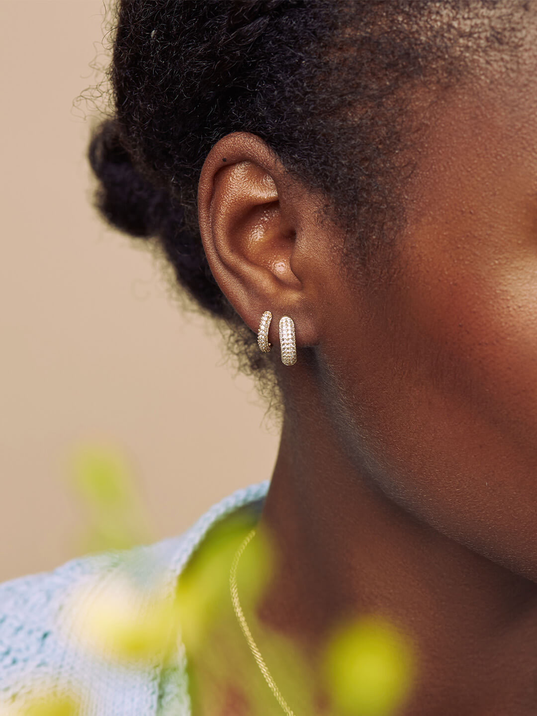 Ana Luisa Earrings Huggie Earrings Extra Pave Huggie Hoops Mini Sonia Silver