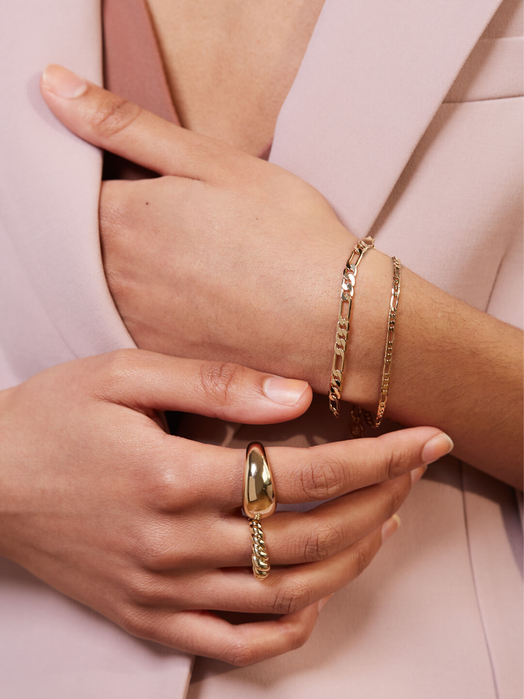 Ana Luisa Jewelry Bracelet Chain Bracelets Figaro Chain Bracelet Elijah Bold Gold