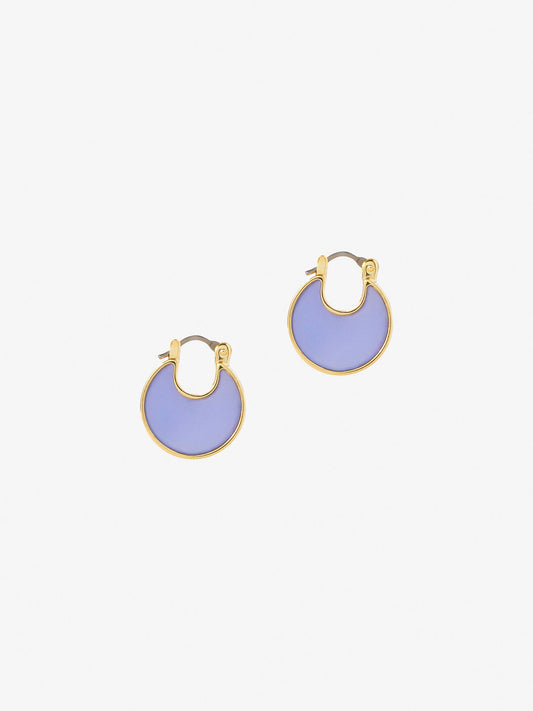 Ana Luisa Jewelry Earring Hoops Mini Hoop Earrings Mini Hana Pastel Blue Gold