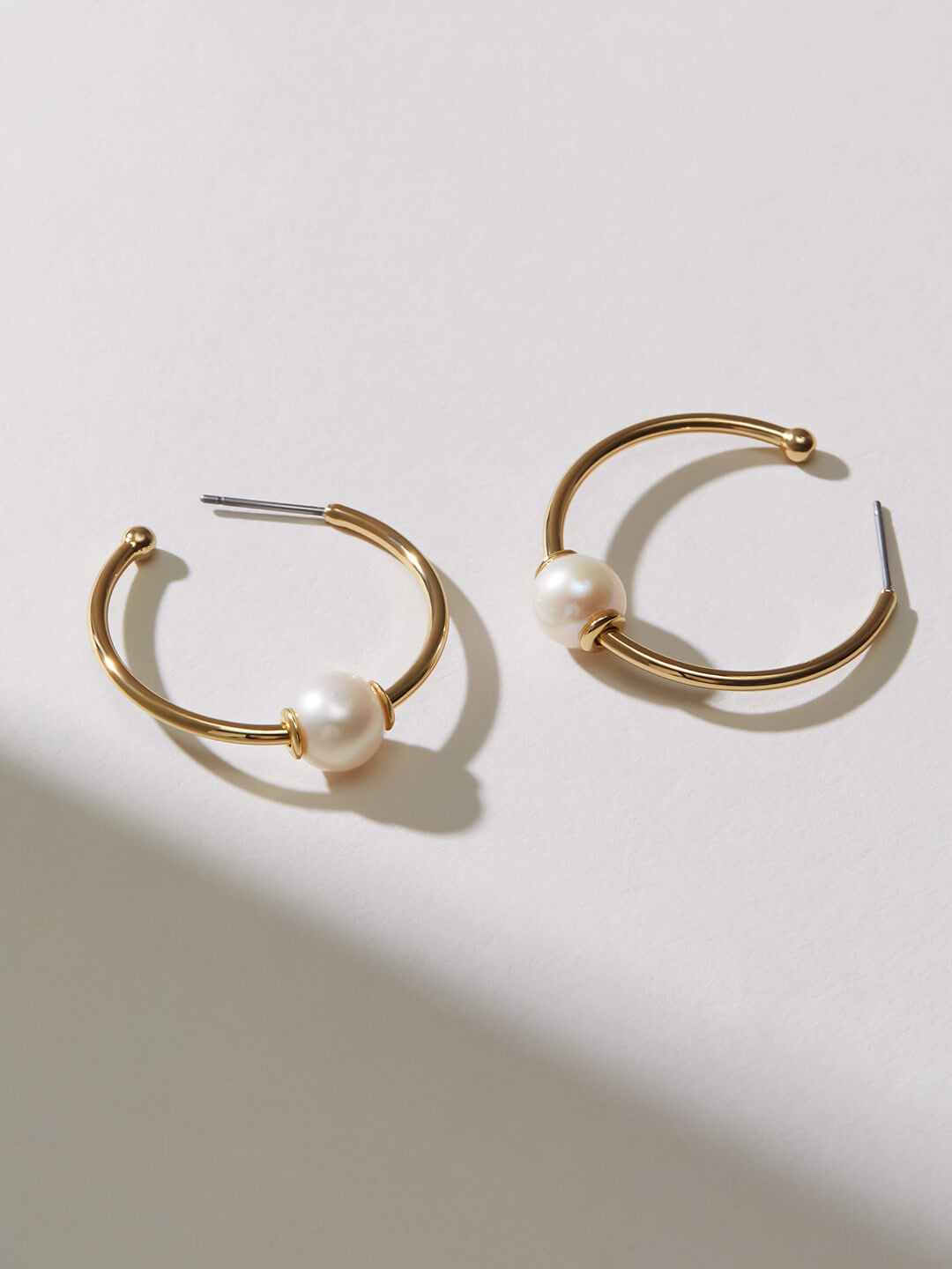 Ana Luisa Jewelry Earrings Hoop Earrings Endless Pearl Hoops Charis Gold