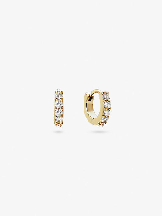 Ana Luisa Jewelry Earrings Huggie Earrings Huggie Hoop Earrings Suzanne Sterling Silver Gold