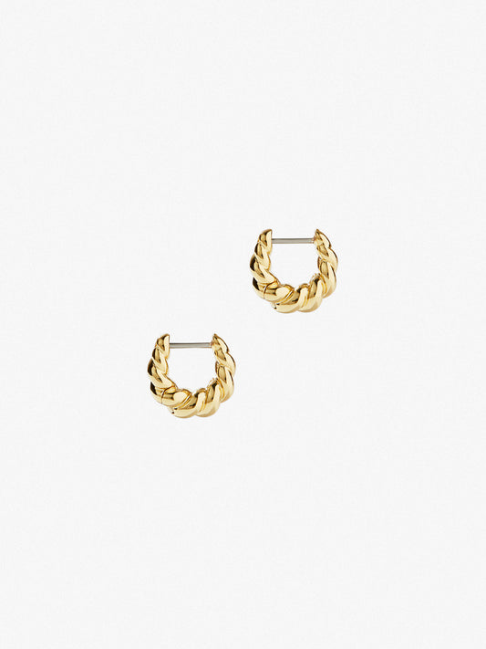 Ana Luisa Jewelry Earrings Huggie Twisted Hoop Earrings Paris Mini Gold