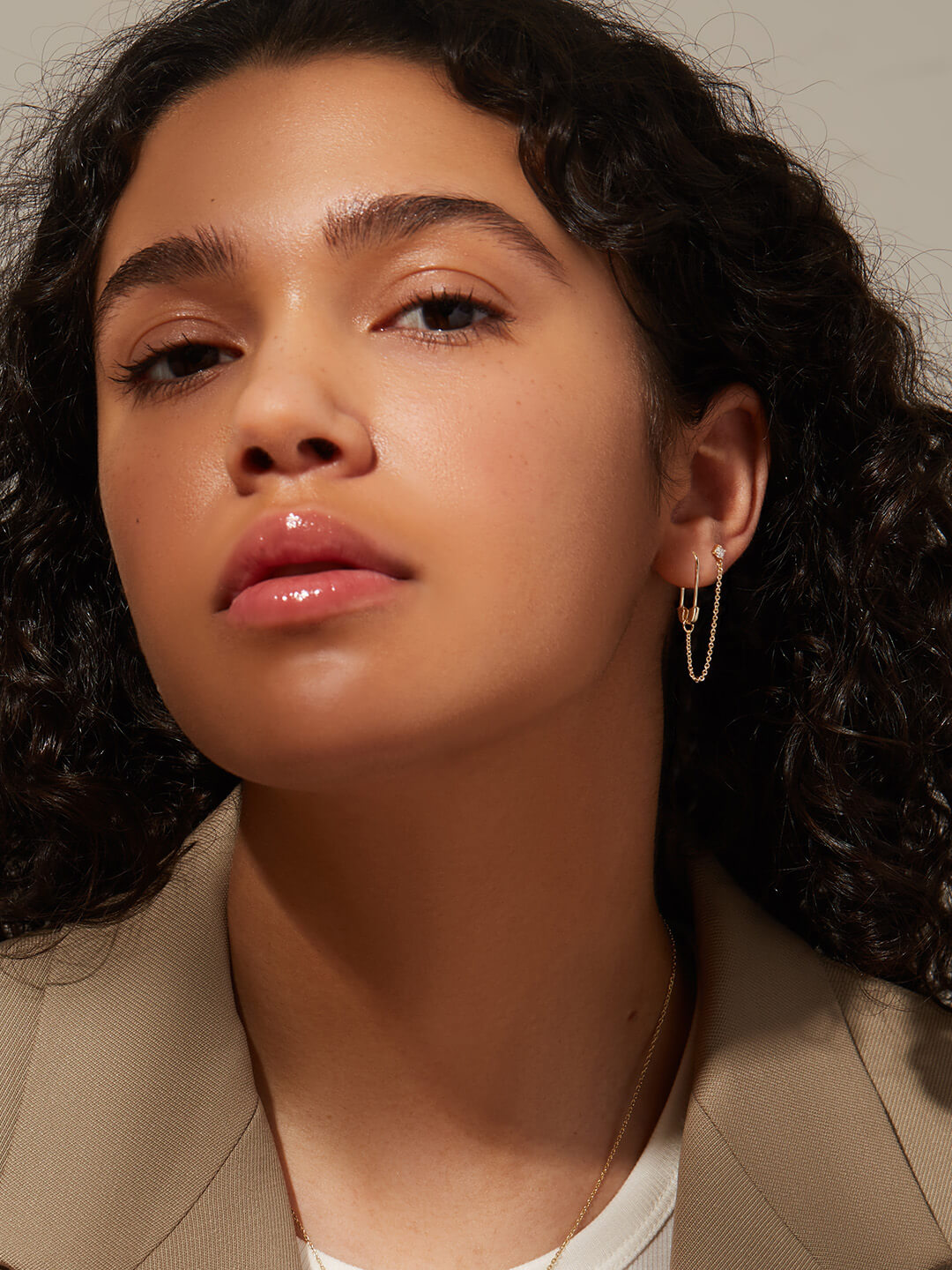 Ana Luisa Jewelry Earrings Safety Pin Chain Earring Sia Link Silver