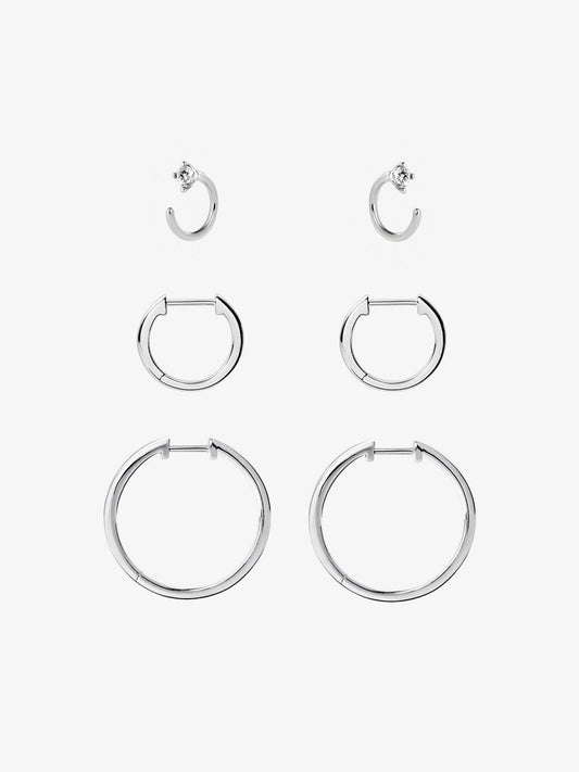 Ana Luisa Jewelry Earrings Silver Classic Hoop Bundle Silver