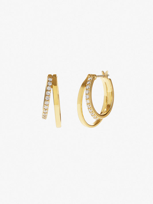 Ana Luisa Jewelry Earrings Small Hoops Double Hoop Earrings Toda Medium Silver