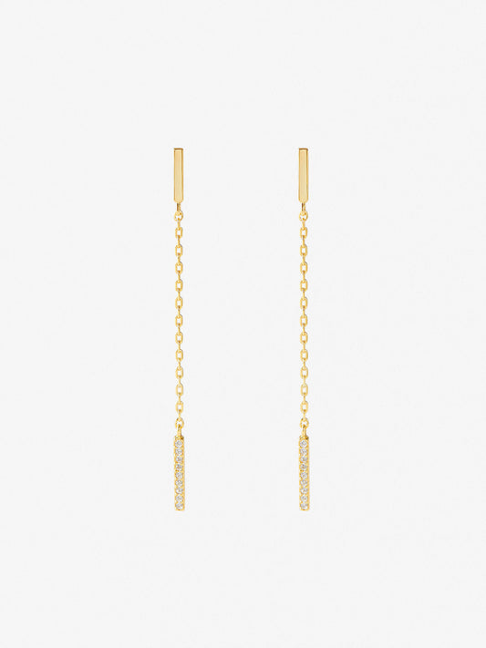 Ana Luisa Jewelry Earrings Stud Chain Earrings Rome Silver