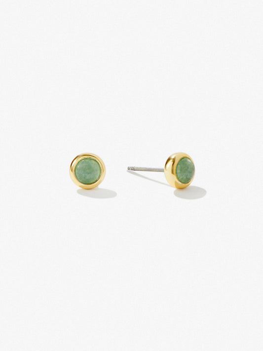 Ana Luisa Jewelry Earrings Stud Gold Stud Earrings Riley Aventurine Gold