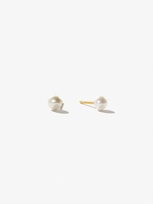 Ana Luisa Earrings Studs Earrings Pearl Stud Earrings Mini Organic Pearl Gold Vermeil
