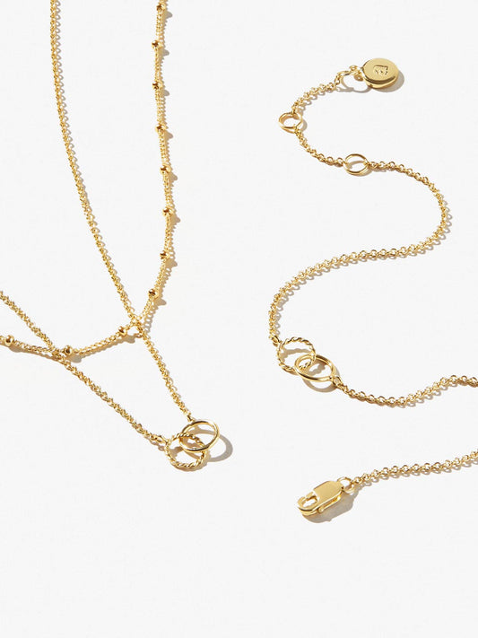 Ana Luisa Jewelry Necklace Bracelet Stud Delicate Layers Bundle Silver