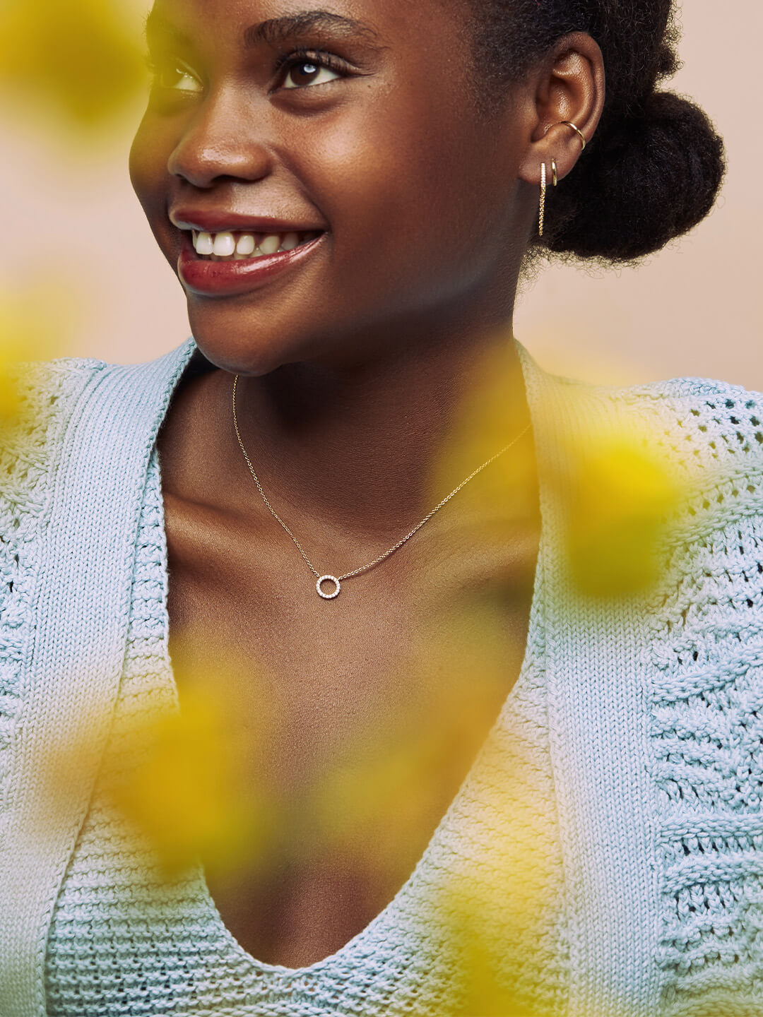 Ana Luisa Jewelry Necklace Chain Necklace Circle Pendant Necklace Oona Silver