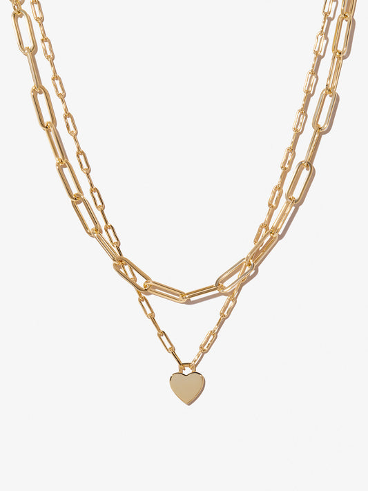 Ana Luisa Jewelry Necklace Layered Necklace Heart Necklace Set Summer Gold