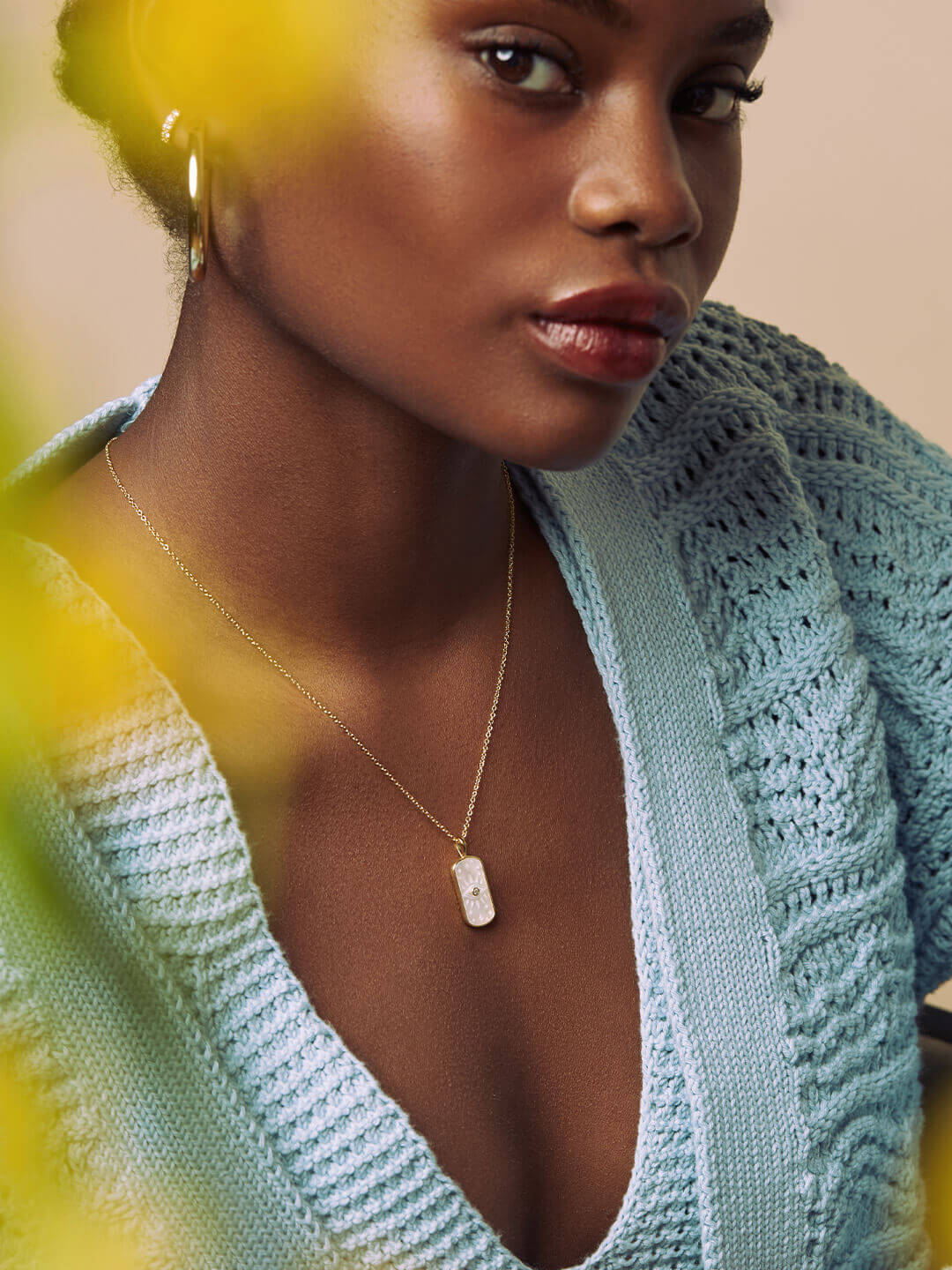 Ana Luisa Jewelry Necklace Pendant Necklace Engraved Pearl Necklace Fortuna Gold