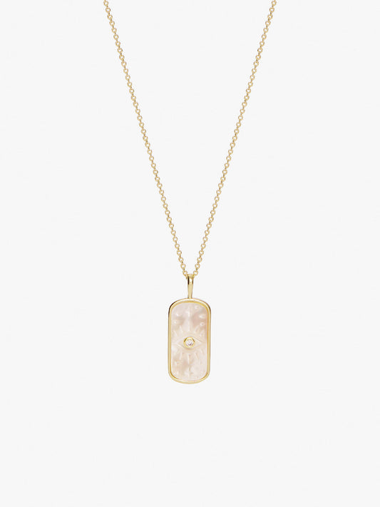 Ana Luisa Jewelry Necklace Pendant Necklace Engraved Pearl Necklace Fortuna Gold