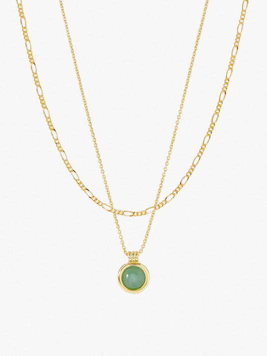 Ana Luisa Jewelry Necklaces Sets Layered Necklace Aria Aventurine Gold