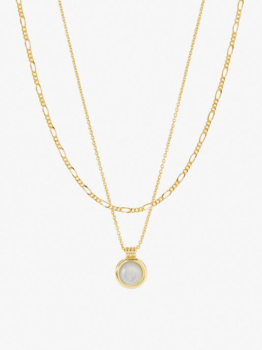 Ana Luisa Jewelry Necklaces Sets Layered Necklace Aria Mother Of Pearl Gold