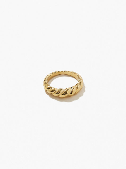 Ana Luisa Jewelry Rings Gold Twist Ring Rope Slim