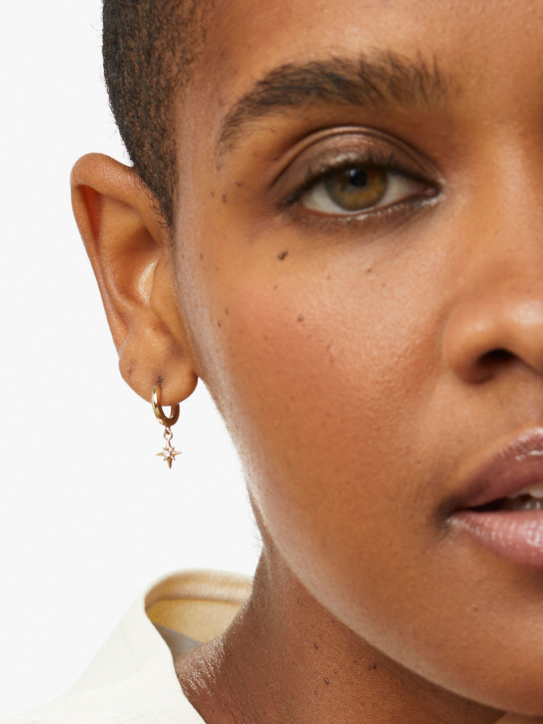 Ana Luisa Jewelry Earrings Hoop Earrings Star Hoop Earrings Oshi Gold