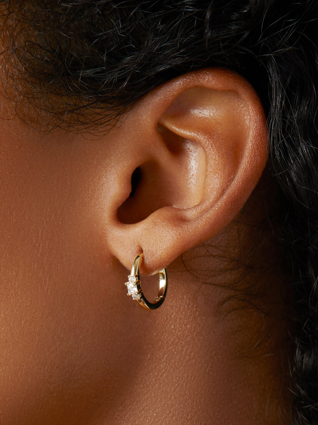 Ana Luisa Jewelry Earrings Huggie Gold Huggie Hoops Kodi Medium Silver