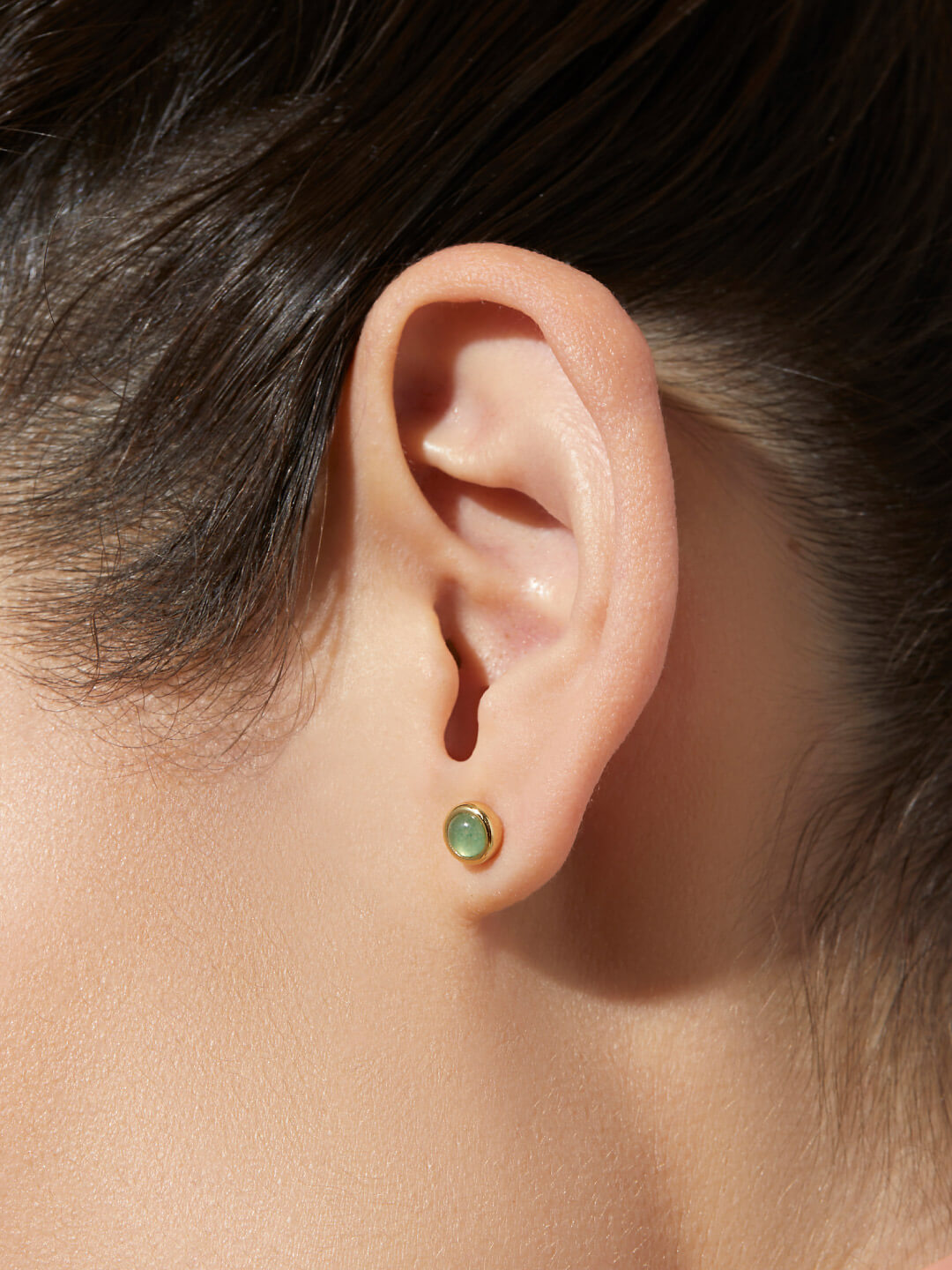 Ana Luisa Jewelry Earrings Stud Gold Stud Earrings Riley Aventurine Gold