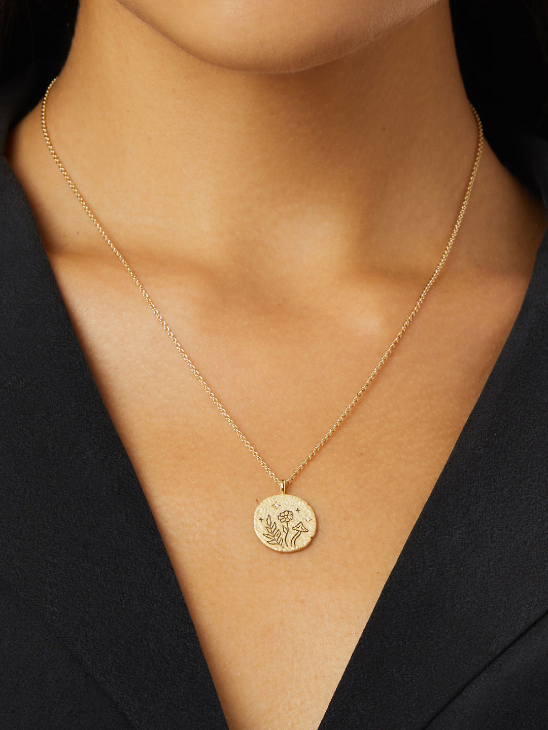 Ana Luisa Jewelry Necklaces Pendants Gold Coin Necklace Earth Pendant Gold