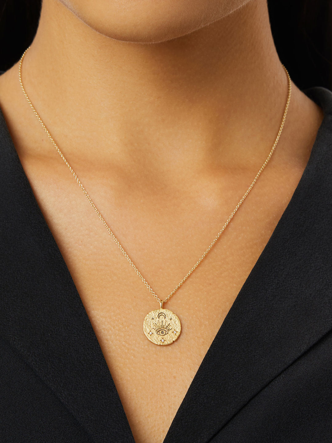 Ana Luisa Jewelry Necklaces Pendants Gold Coin Necklace Spirit Pendant Gold