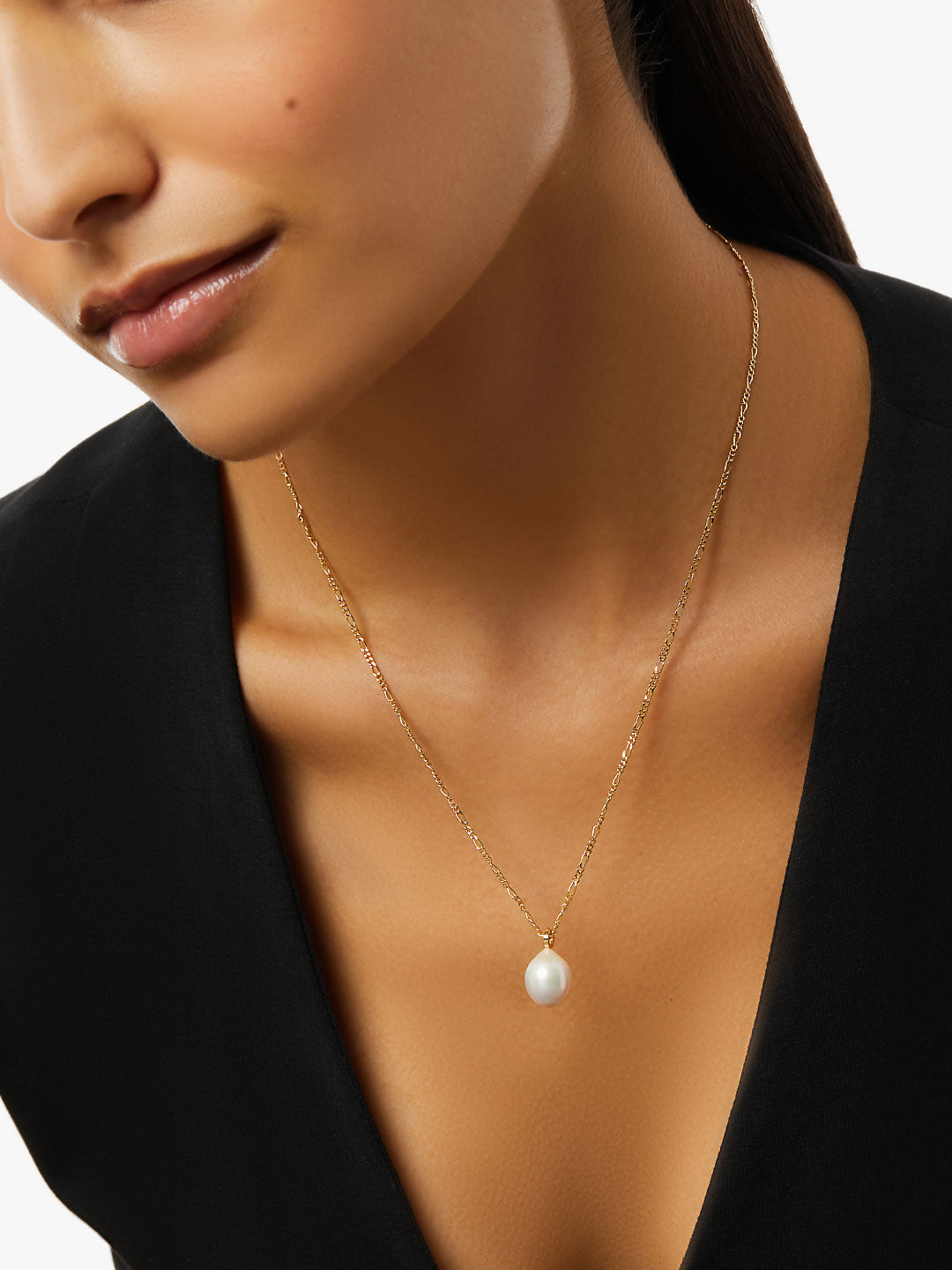 Ana Luisa Jewelry Necklaces Pendants Pearl Pendant Necklace Marina Gold