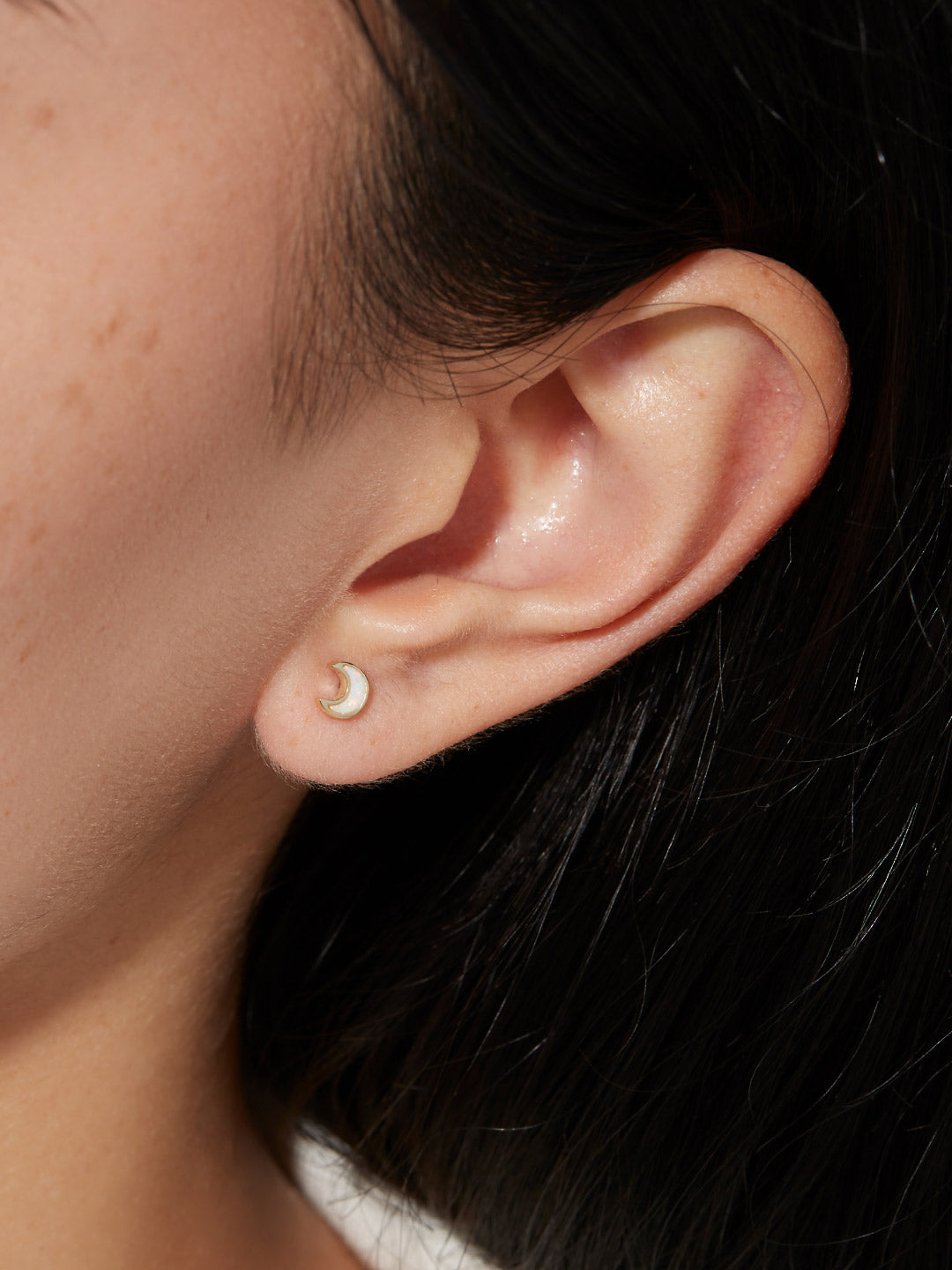 Ana Luisa Jewelry Earring Stud Opal Stud Earrings Crescent Opal Silver