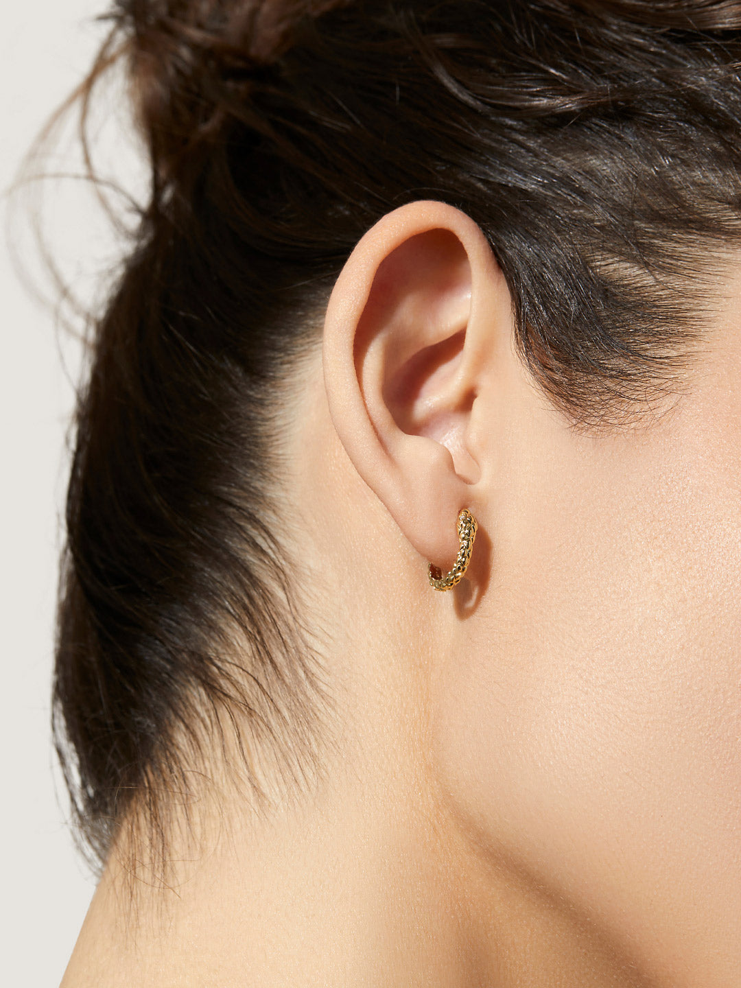 Ana Luisa Jewelry Earrings Small Hoops Snake Earrings Ophelia Gold
