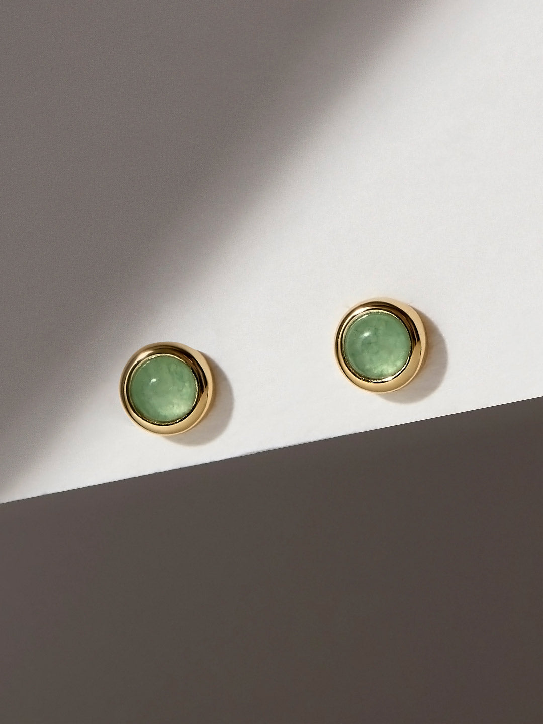 Ana Luisa Jewelry Earrings Stud Gold Stud Earrings Riley Aventurine Gold