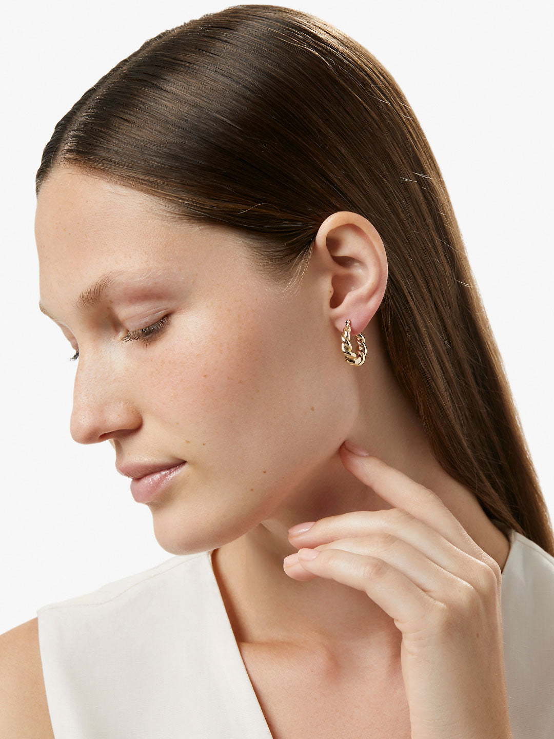 Ana Luisa Jewelry Hoop Earrings Twisted Hoop Earrings Paris Gold