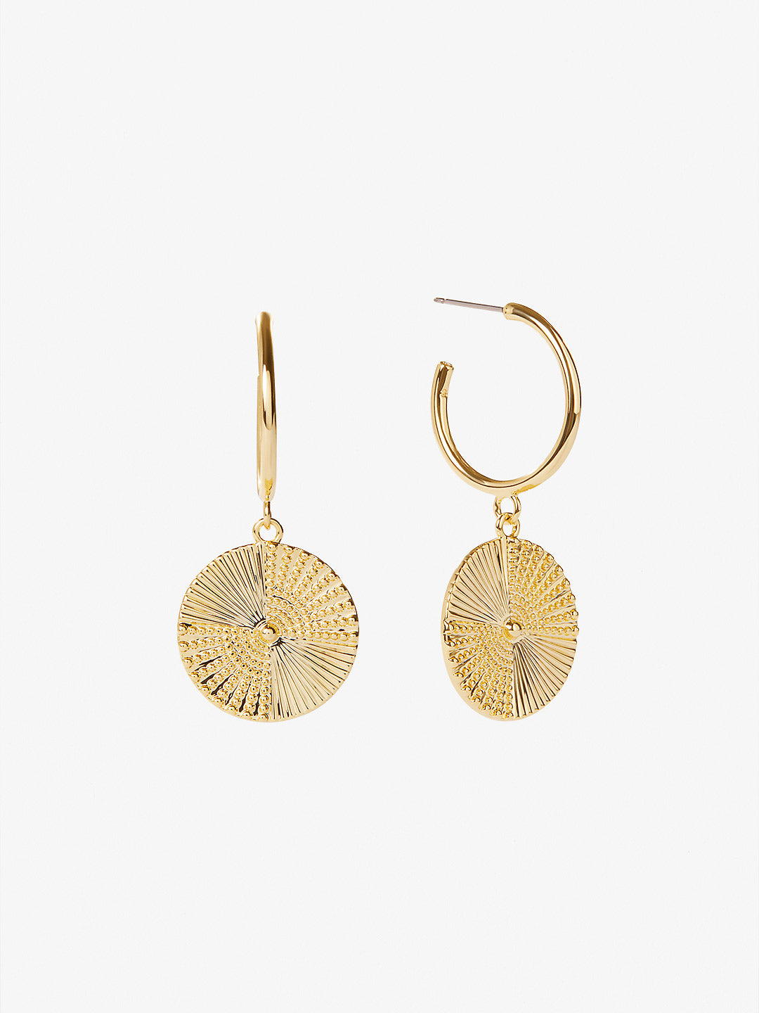 Ana Luisa Earrings Hoop Earrings Coin Hoop Earrings Michelle Gold