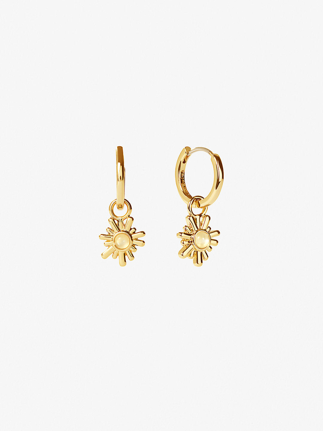 Ana Luisa Jewelry Earrings Hoops Earrings Moonstone Huggie Hoops Riviera Gold